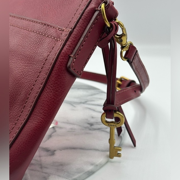 Fossil Multi‎ Leather Square Patch Clutch Crossbody Handbag - Picture 12 of 15